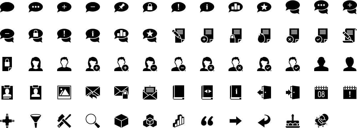 Forum icons in fill style