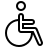 Accessible toilet in outline style