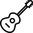 Acoustic guitar in outline style