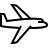 Aeroplane in outline style