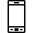 Android phone in outline style
