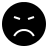 Angry face in fill style