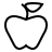 Apple in outline style