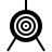 Archery target in fill style