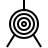 Archery target in outline style