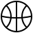 Basketball in outline style