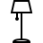 Bedroom lamp in outline style