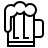 Beer in outline style
