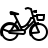 Bicycle in outline style