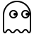 Blinky ghost  in outline style