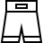 Boxing shorts in outline style