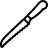 Bread knife in outline style
