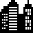 Business towers in fill style