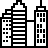 Business towers in outline style