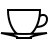 Cappuccino cup in outline style