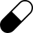 Capsule pill in fill style