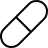 Capsule pill in outline style
