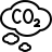 Carbon emission in outline style