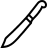 Carving knife in outline style