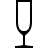 Champagne flute in outline style