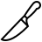 Chef knife in outline style
