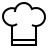 Chef's hat in outline style