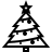 Christmas tree in outline style