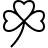 Clover in outline style