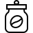 Coffee jar in outline style