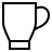 Coffee mug in outline style