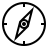 Compass navigator in outline style