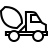 Concrete mixer in outline style