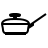 Cooking pan in outline style