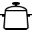Cooking pot in outline style