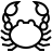 Crabs in outline style