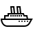 Cruise ship in outline style