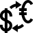 Currency exchange in fill style