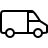 Delivery van in outline style