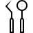 Dental instruments in outline style