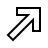Diagonal arrow in outline style