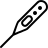 Digital thermometer in outline style