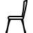 Dining chair in outline style