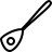 Dough spoon in outline style