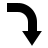 Down arrow (curved) in fill style