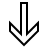 Down arrow (thick) in outline style