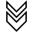 Down double chevron (hollow) in outline style