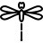 Drafonfly in outline style