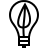 Eco light bulb in outline style