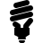 Eco light bulb in fill style