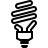 Eco light bulb in outline style
